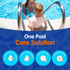 Eeziblue Monthly Algaecide for Swimming Pool, Pool Algaecide for Inground Pool & Above Ground Pool - Effective Monthly Treatment to Prevent Algae Growth up to 20,000 Gallons