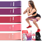 TechStone Resistance Bands Set for Men and Women, Pack of 5 Different Levels Elastic Band for Home Gym Long Exercise Workout ��� Great Fitness Equipment for Training, Yoga ��� Free Carrying Bag (Red)