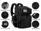 LHI Military Tactical Backpack for Men and Women 45L Army 3 Days Assault Pack Bag Large Rucksack with Molle System Black