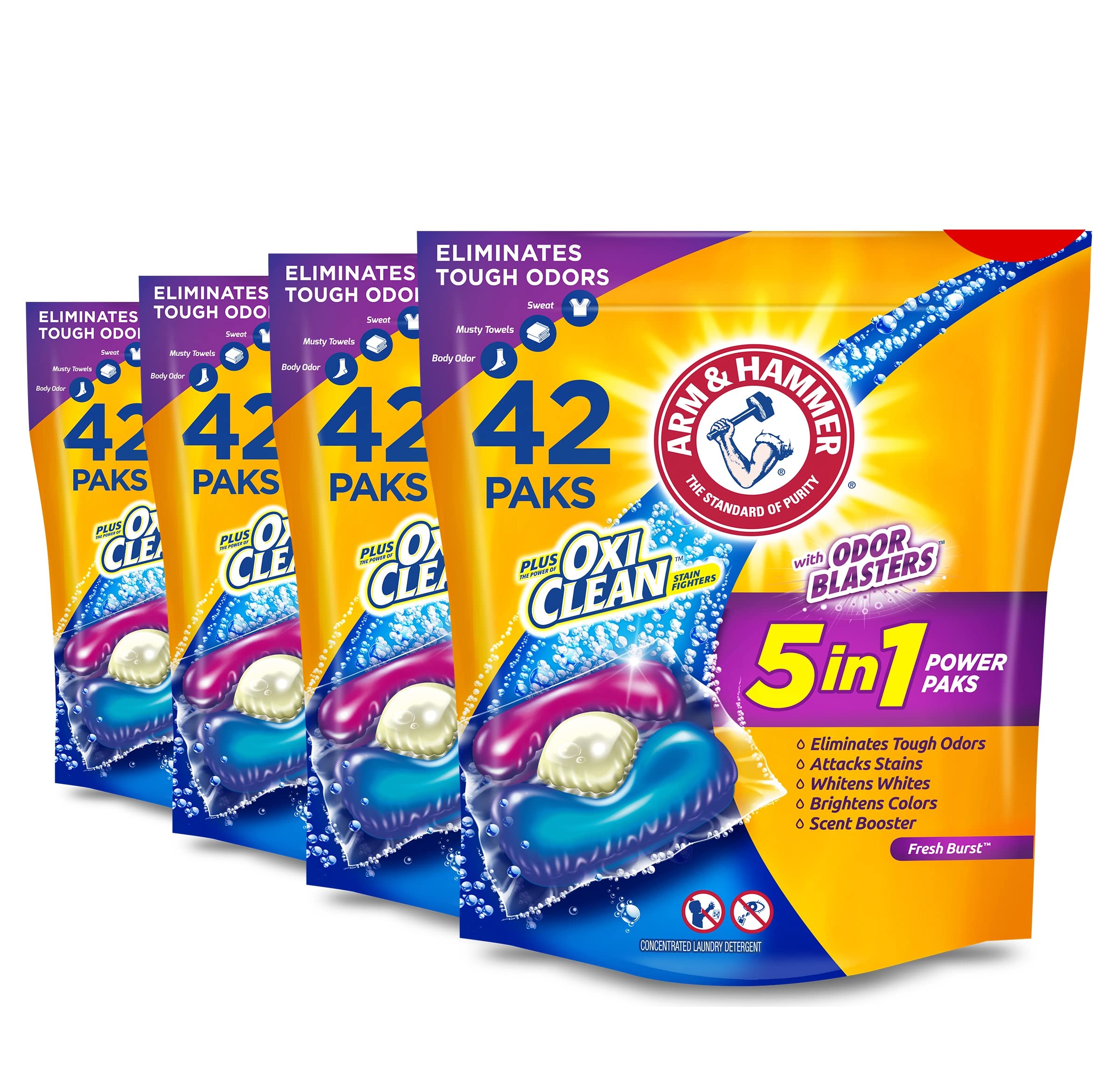 Arm & Hammer Plus Odor Blasters 5in1 42ct (4x42ct), 168 Count