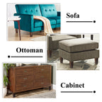 AORYVIC 6 inch Sofa Legs Wood Furniture Legs Pack of 4 Pyramid Couch Legs Mid-Century Modern Brown Replacement Legs for Chair Recliner