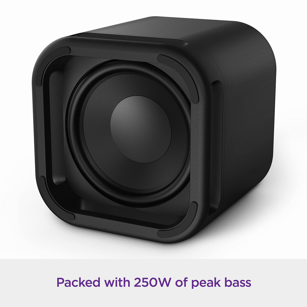 Roku Wireless Bass Pro Subwoofer for Roku Streambar Pro and Wireless Speakers (Renewed)