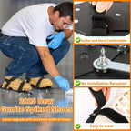FIETODK Epoxy Floor Spiked Shoes Fully Assembled Gunite Spiked Shoes with 3/4" Short Spikes with Adjustable Straps for Garage Floor Epoxy, Overlays, Cover Installation, 2 Pairs (Black)
