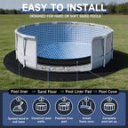 LXKCKJ 10FT Round Pool Pads for Above Ground Pool, Protects Pool Liner Heavy Duty Puncture Resistant Fabric Pool Mats for Pool Bottom - Prevents Punctures - Weed Barrier - Extends Liner Life