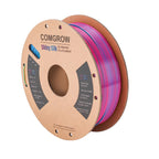 Comgrow Tri-Colors Silk PLA 3D Printer Filament, Rainbow PLA Filament 1.75mm, Dimensional Accuracy +/- 0.02 mm, 4KG Spool, Coextrusion 3D Filament with Shiny Silk