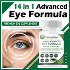 Evervision 14 in 1 Advanced Eye Formula, Eye Vitamin and Mineral Supplement, 60 Capsules (1PCS)