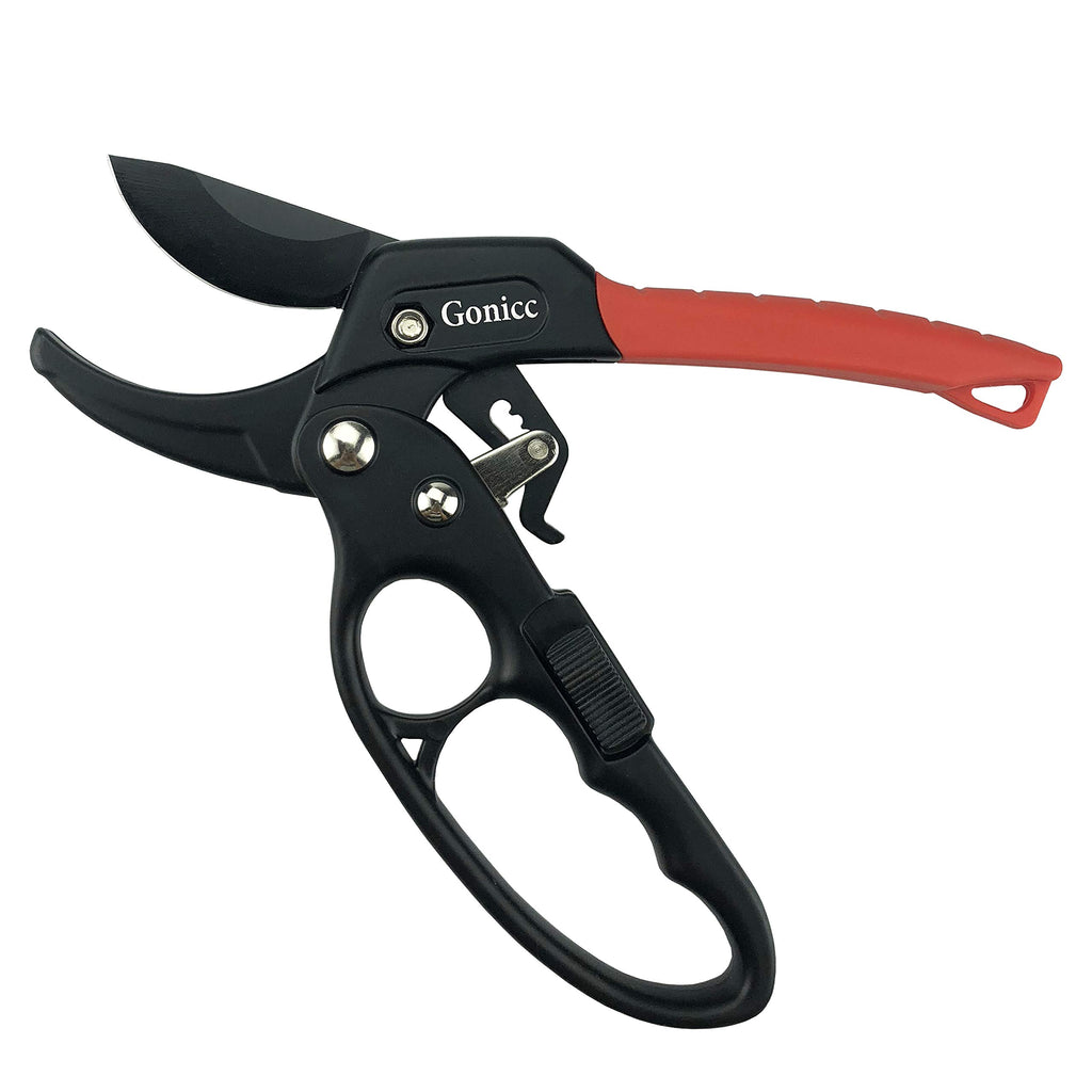 gonicc 8" Professional Ratchet Anvil Pruning Shears (GPPS-1011)