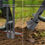 Dolibest Sod Plugger, Bulb Planter Tool with Non-Slip Grip Handle. Turf Cutter and Grass Plugger Tool with Dual Pedals, Sharp Serrations, Perfect for Zoysia, Bermuda and More (Upgrade)
