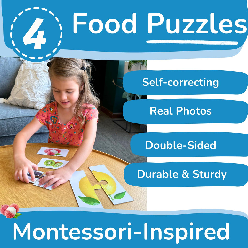 Preschool Learning Activities, Educational Books, Toddler Flashcards, Montessori Games, Picture Cards, Play Food for Toddlers 1-3, 1 Year Old Girl Gifts and Toys, 2 Year Old Girl Birthday Gift