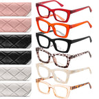 CCVOO 2.5 Oprah Style Reading Glasses for Women, Stylish Eyeglasses, Blue Light Readers for Women, Cheaters, (A5 Timeless Tones)