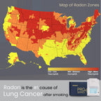 Safety Siren Pro4 Plug-in Radon Detector, Continuous Radon Gas Monitoring with Audible & Visual Alarms | Short & Long-Term Radon Detection for Home, Office, & Other Indoor Living Areas | Made in USA