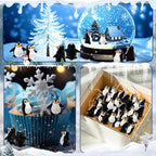 Bbiamsleep 130 Pcs Mini Penguin Figurines Mini Resin Penguins Winter Decor