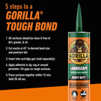 Gorilla Landscape Construction Adhesive, Heavy Duty, 9 fl. oz. Cartridge