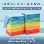 S&T INC. 50 Pack Microfiber Cleaning Cloth, Bulk Towels for Home, Reusable Microfiber Towels for Cars, Cleaning Rags, Assorted, 11.5 Inches x 11.5 Inches, 50 Count