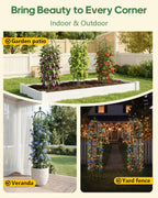 2 Pack 6.2ft High Adjustable Garden Trellis for Climbing Plants, Green
