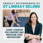 Lunderg Queen Size Alternating Air Pressure Mattress Pad with Static Mode - Comfortable Bed Sore Prevention - Includes Waterproof Mattress Topper 53" x 77" & Quiet Pump - Recommended by Doctors