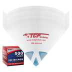 TCP Global 500 Pack of Paint Strainers with Fine 190 Micron Filter Tips - Premium "Pure Blue" Ultra-Flow Blue Nylon Mesh - Cone Paint Filter Screen