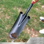 VNIMTI Spade Shovel,Transplanting Spade，Drain Spade,Spade Shovels for Digging,Sharp Shooter Shovel or Spade,45Inch,Steel D-Grip,Wooden Handle