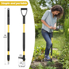 Tegarbed 39" Stand Up Weed Puller Tool - Heavy Duty Detachable 3-Claw Weeder with Ergonomic Long D-Handle | Tools for Effortless Garden Weed Removal (Dandelions, Thistles & More)