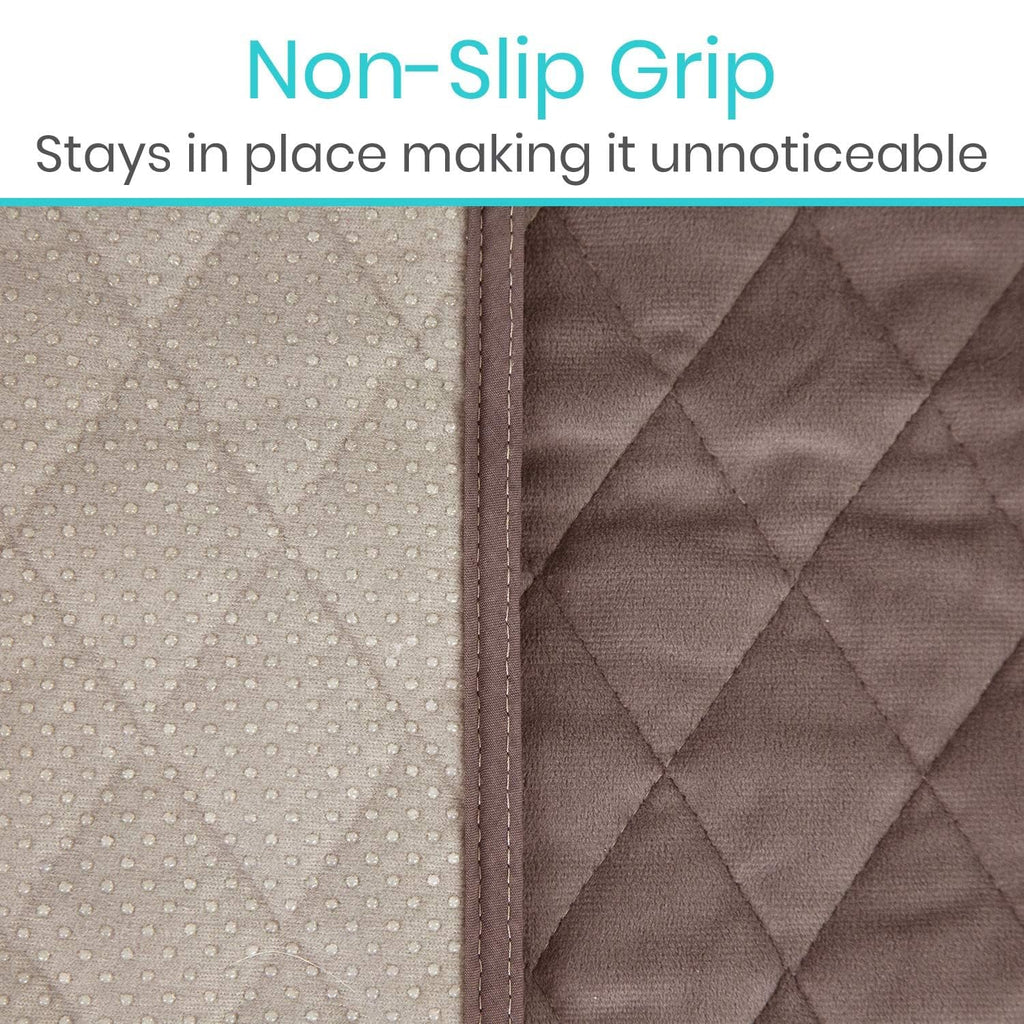 Sures Waterproof Chair Pads for Incontinence (22" x 21") - Washable, Waterproof Seat Protector - Chair Protector Seat Cover - Absorbent Pad for Bed, Seat, Car, Wheelchair & Recliner (Brown, 1 Pack)