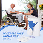 Urine Collection Bag, Reusable Condom Catheters with 2 Urine Catheter Bag, Portable & Comfortable Wearable Urinary Drainage (Elderly Men)