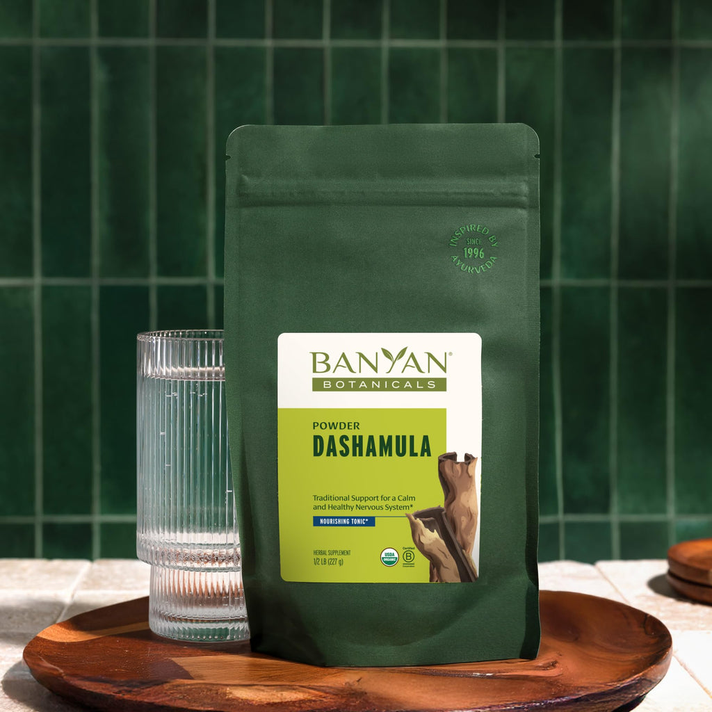 Banyan Botanicals Dashamula Powder – Calming Ayurvedic Formula – Organic Stress Supplement with Organic Gokshura Fruit & Bilva Fruit– ½ lb – Certified Organic, Non-GMO, Vegan, Gluten Free