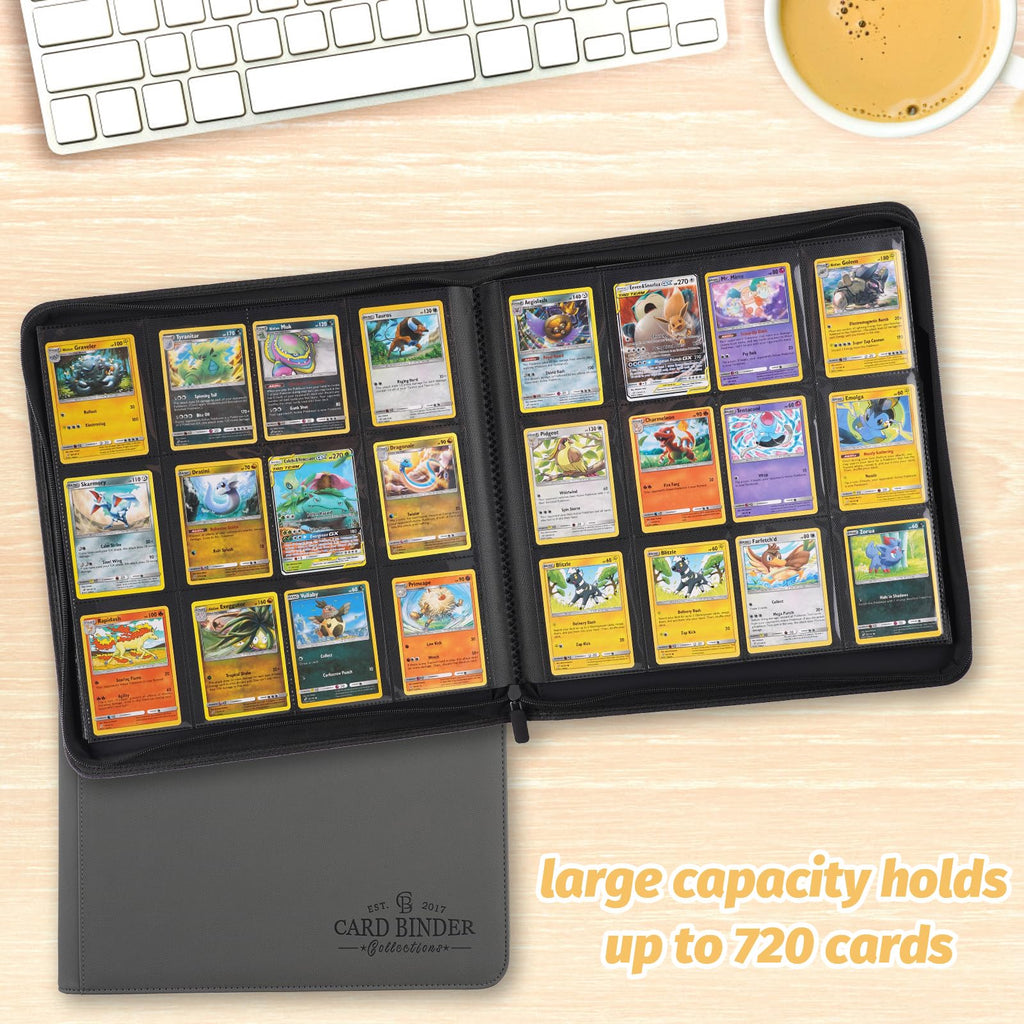 Foalgo Trading Card Binder, Card Collection Binder Album Folder with 720 Side Loading Pockets, 12 Pocket Trading Card Album Folder for TGC,MTG, Baseball Cards, Yugioh