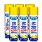 Sprayway Glass Cleaner Lemon Scent Foaming Aerosol Spray, 19oz, Pack of 6 | Ammonia-Free, Streakless, Fast-Acting | Cleans & Polishes Glass Surfaces | Removes Fingerprints, Dust, Dirt, Smoke Film