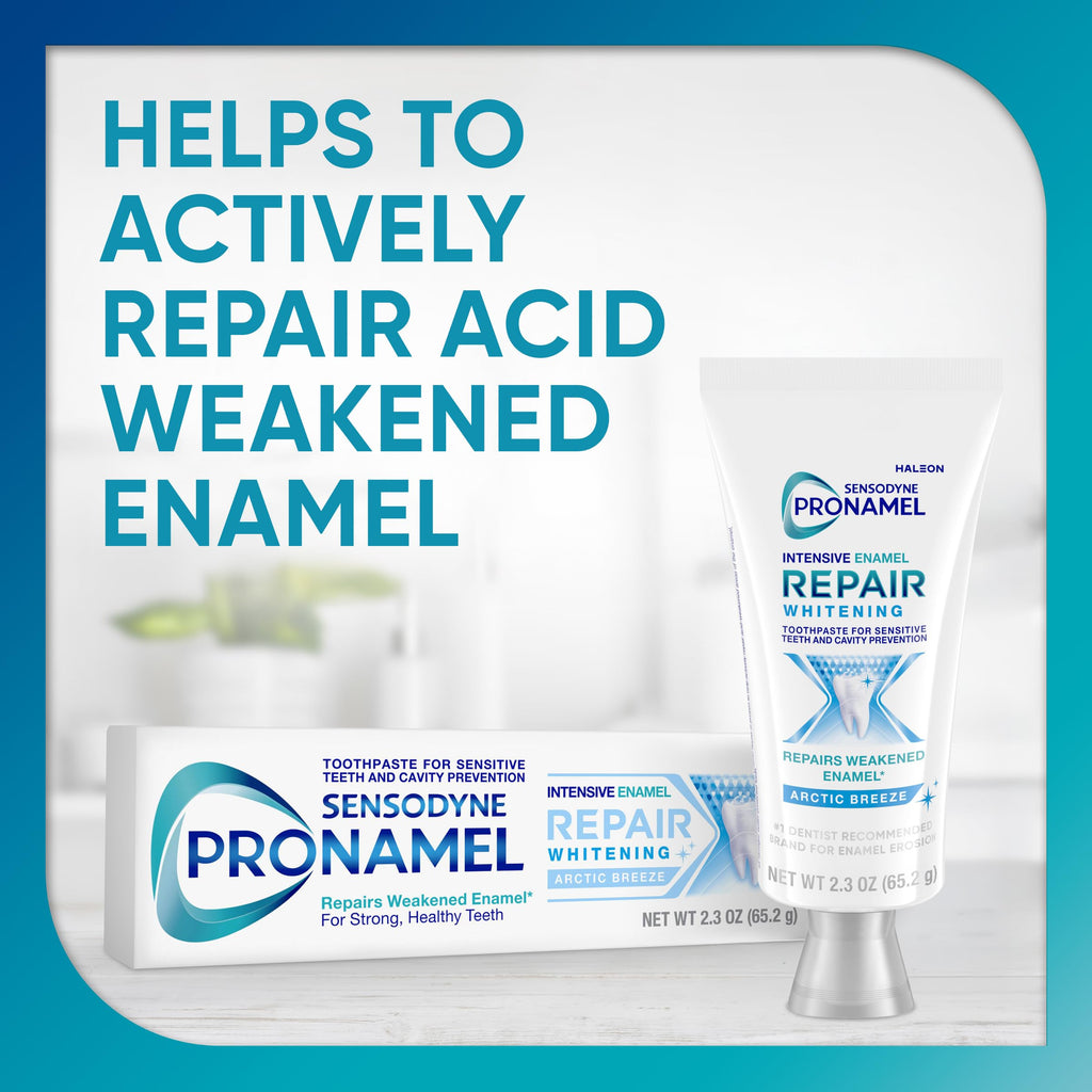 Sensodyne Pronamel Intensive Enamel Repair Toothpaste for Sensitive Teeth and Cavity Protection, Whitening Toothpaste to Strengthen Enamel, Arctic Breeze - 2.3 Ounces