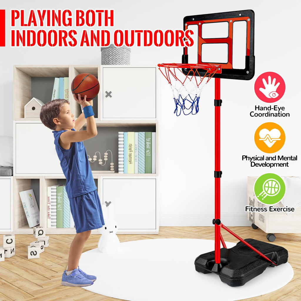 Toy Basketball Hoop, Adjustable Height Basketball Hoop Indoor Toys