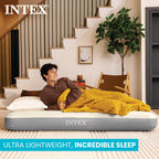 Intex 64101E Dura-Beam Standard Single-High Air Mattress: Fiber-Tech - Twin Size - 10in Bed Height - 300lb Weight Capacity - Pump Sold Separately