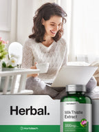 Horbäach Milk Thistle Supplement | 300 Capsules | Herbal Extract | Non-GMO, Gluten Free