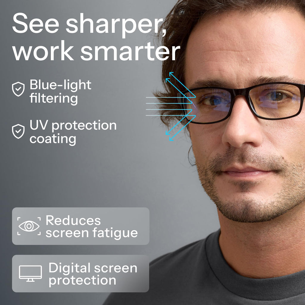 Gaoye 1.25 Professional Reading Glasses for All Day - Computer Readers with Blue Light Protection - Value Pack