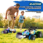 All Terrain Remote Control Car for Boy with LED Lights 2 Batteries 20 KM/H