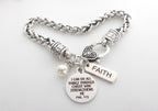Religious Bible Verse Bracelet for Her Scripture Quotes Bracelet Faith Christian Jewelry Encouragement for Women Friend (PHIL 4:13)