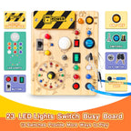 Grarain Busy Board for Toddlers - Montessori Educational Toy for 1-3 Year Old Boys & Girls | Travel-Friendly Sensory Learning Activity | Ideal for Kids with Autism(Busy Board v2)