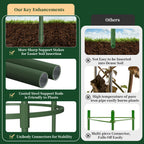 4 Pack Tomato Cages for Garden, 49" Tall Adjustable Heavy Duty Rust Resistant Tomato Trellis, with Upgraded Coupler for Raised Beds & Pots, Plant Stakes and Supports for Climbing Vegetables, Flowers