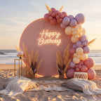 Happy Birthday Neon Sign for Backdrop, LED Happy Birthday Light Up Sign, USB Powered Dimmable Neon Light for Birthday Party Decorations, Wall Decor, Warm White, 16.5 x 12 inch