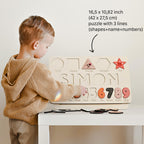 Zuzu Puzzle Puzzles for Toddlers Boy and Girl, Personalized Name Puzzle, 12 Month Toy, Gifts for 0 1 2 3 Years Old, Baby Gifts, Baby Shower, Christmas, NewBaby Gift, 0 3 6 9 12 18 24 36 Months