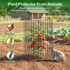 8 Pack Plant Protector from Animals, Wire Mesh Plant Cages for Garden – Sturdy Metal Plant Protectors to Keep Rabbits, Squirrels, and Animals Out – Ideal for Vegetables, Flowers, and Outdoor Plants