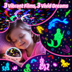 Star Projector for Kids, 3 Films+93 Colors Kids Projector Night Light