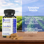 Premier Research Labs Tyrosine Matrix - L Tyrosine Supplement, L-tyrosine 944mg Capsules for Adults, Amino Acid Pills with Red Algae & Rhodiola Rosea - 90 Vegetarian Capsules