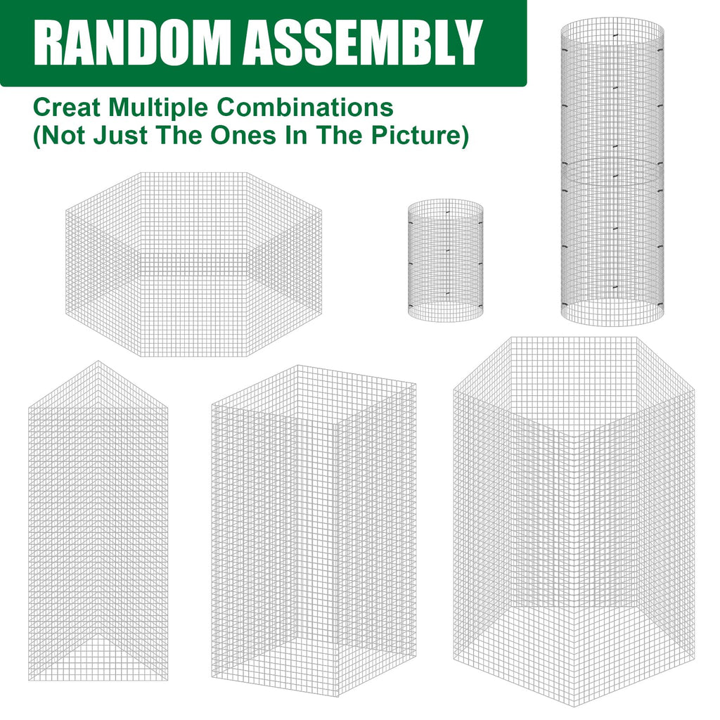 30Pcs Garden Plant Protector Cage 12''x12'', 10 Set Metal Wire Protectors
