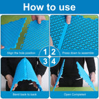 16 Pcs Ground Pool Drainage Walkway, 10.3" x 10.3" Floor Protector Mat