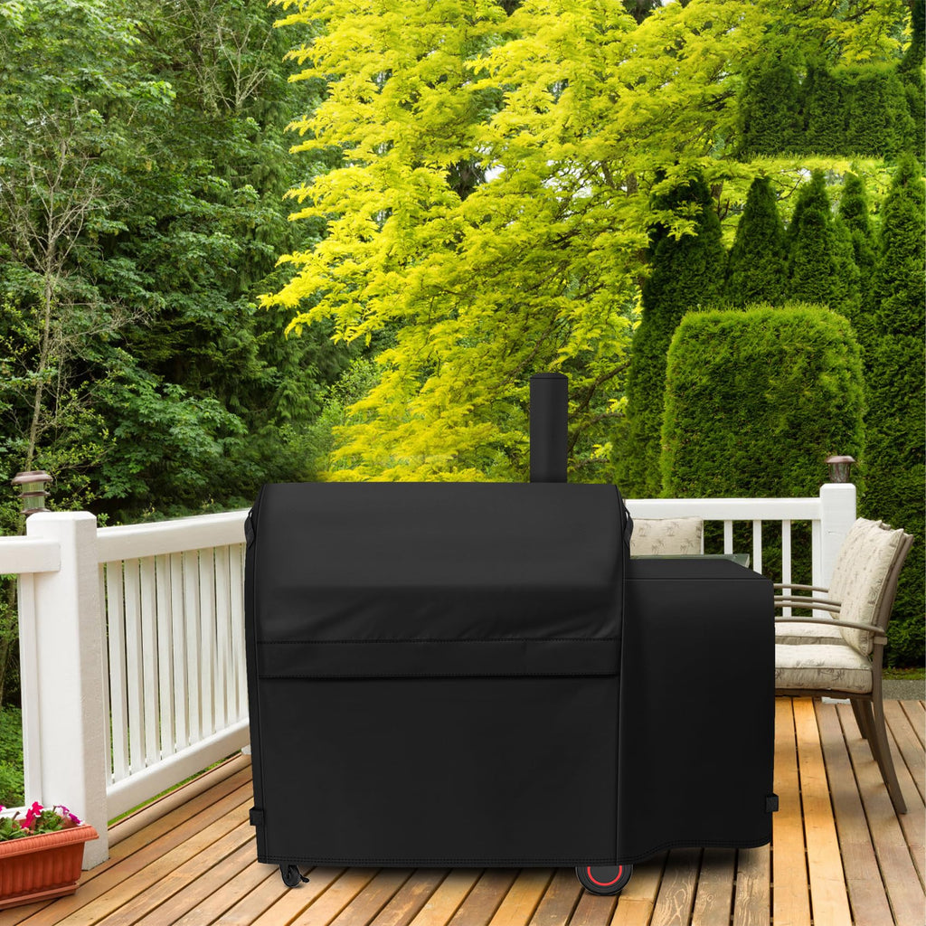 EZ-DONGTENG Heavy-Duty 600D Grill Cover fit for Nexgrill Oakford 1150 Reverse Flow Offset Smoker Charcoal Grill, Nexgrill Oakford 1150 Reverse Flow Grill Model 810-0071 Cover