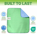 Bed Pads Washable Waterproof 34"x36"- Pack of 4 Incontinence Bed Pads & Washable Pee Pads for Adults - Dementia Products for Elderly & Elderly Assistance Products - Reusable Pee Pads for Dogs & Kids