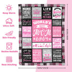 PVDSAVE Mom Birthday Gifts from Daughter, Best Mom Ever Blanket 50"x60"