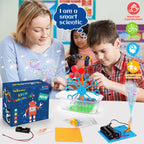 STEM Robotics Kit 6 Set Science Experiments Project Activities Toys for Kids 6-8 8-12 Engineering Building Electronic Motor Robot Kid Craft Boy Girl 5+ 6 7 8 9 10 12 Year Old Gift Summer Outdoor Toy