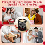TEEZWONDER Anniversary Wedding Gifts for Women Men, Scented Candle 10 oz