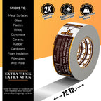 4 Pack Buck Aluminum Foil Tape – 2 Inch x 216ft (72 yd), 3.6 Mil – HVAC Tape for Ductwork, AC, Dryer Vents & Insulation – Silver Foil Tape for Metal Repair, Exhaust Sealing & Air Conditioning